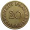 Саарланд, 20 франков, 1954, единственный год чеканки, редкая, KM# 2