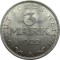 Германия, 3 марки, 1922, реверс без круговой легенды, Редкая разновидность