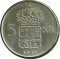 Швеция, 5 крон, 1971, Густав 4 Адольф, серебро 18 гр, KM# 829