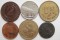 Набор монет мира, 6 шт, разные
