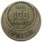 Тунис, 100 франков, 1950