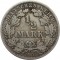 Германия, 1/2 марка, 1905, F