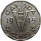 Канада, 5 центов, 1945, КМ#40А