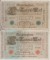 Германия, 1000 марок, 1910, красная и зелёная печать