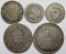 Иностранные серебряные монеты, 5 шт