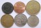 Набор монет мира, 6 шт, разные