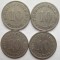 10 пфеннигов, Германия, 1908, монетные дворы A D E F, 4 шт