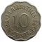 Маврикий, 10 центов, 1975, KM# 33