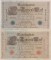 Германия, 1000 марок, 1910, красная и зелёная печать  