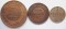 Россия дореволюционная, набор монет, 1912, 3,1,1/2 копейки, UNC, кабинетная патина