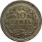 Нидерланды, 10 центов, 1936, серебро