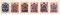 РСФСР, марки, 1922,  Надпечатка пятиконечной звезды и нового номинала  на стандартных марках Российской Империи 1908—1917 гг) с зубцами