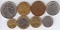 Монеты Франции, 8 шт, без повторов
