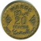 Марокко, 20 франков, 1952, Y# 50