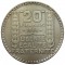 Франция, 20 франков, 1938, серебро, KM# 879