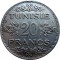 Тунис, 20 франков, 1934  вес 20 гр