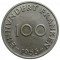 Саарланд, 100 франков, 1955, единственный год чеканки, редкая, KM# 4
