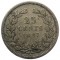 Нидерланды, 25 центов, 1897, серебро