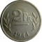 Бельгия, 2 франка, 1944, союзная оккупация, , один год чеканки