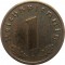 Германия, 3-й Рейх, 1 рейхспфенниг, 1938 А, бронза