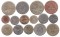 Монеты Мальты и Кипра, 15 шт.