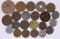 Монеты Мира, 22 шт, 3 копейки 1862 и денга сибирская (копия)