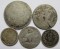 Иностранные серебряные монеты, 5 шт