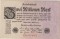Германия, 2 миллиона марок 1923, рейхсбанкнота (не нотгельд !), разновидность без розеток справа, водяной знак – дубовые листья, серия с номером, XF
