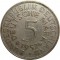 Германия, 5 марок 1957 J, годовые, вес 11,2 гр