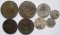 8 монет, XIX века, Медь, серебро