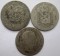 Иностранные серебряные монеты, 3 шт