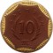 Германия, Саксония, 10 марок, 1921, нотгельд, керамика, позолота
