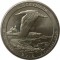 США, 25 центов, 2018, P, национальное убежище дикой природы острова Блок Block Island