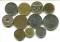 5 сантимов – 10 франков, Франция, 11 шт, набор монет периода до ввода евро