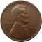США, 1 цент, 1945 D, «пшеничный цент», монетный двор Денвер, XF