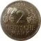 Германия, 2 марки, 1951 F, тип одного года, редкая