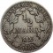 Германия, 1/2 марка, 1905, A