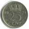 Нидерланды, 25 центов, 1971, KM# 183