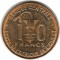 Западно-Африканские государства, 10 франков, 1981