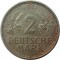 Германия, 2 марки, 1951 D, единственный год чеканки, редкие