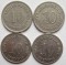 10 пфеннигов, Германия, 1914, монетные дворы D E F G, 4 шт