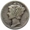США, 1 дайм, 1940, серебро, KM# 140