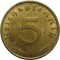 Германия, 3-й Рейх, 5 рейхспфеннигов, 1938 А, бронза