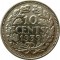 Нидерланды, 10 центов, 1939